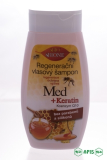 Regenerační vlasový šampon Med + Keratin 260 ml